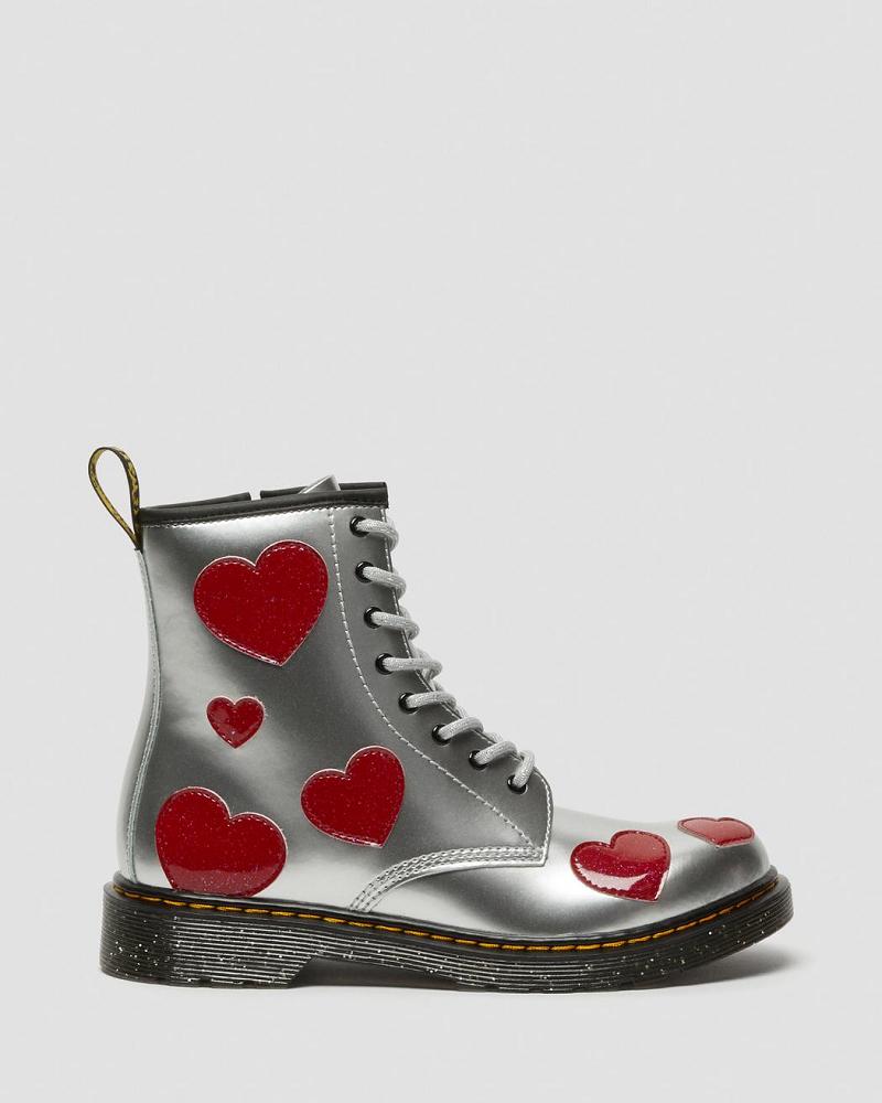 Dr Martens Youth 1460 Glitter Star Lak Kanten UpBoots Veterlaarzen Kinderen Metal | NL 116QMA